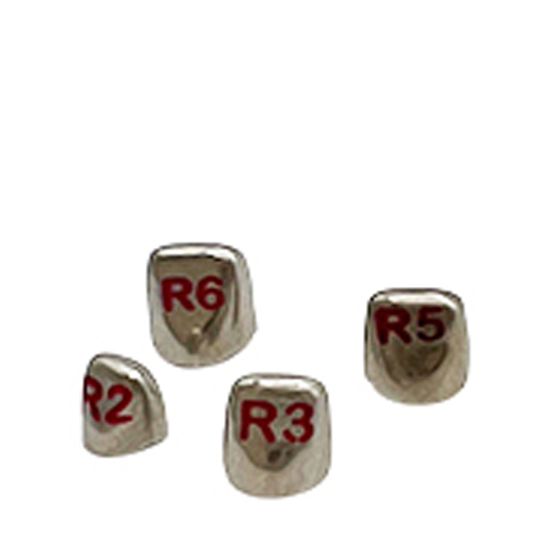 CORONAS DE ACERO CROMO LATERAL SUPERIOR DERECHO R1